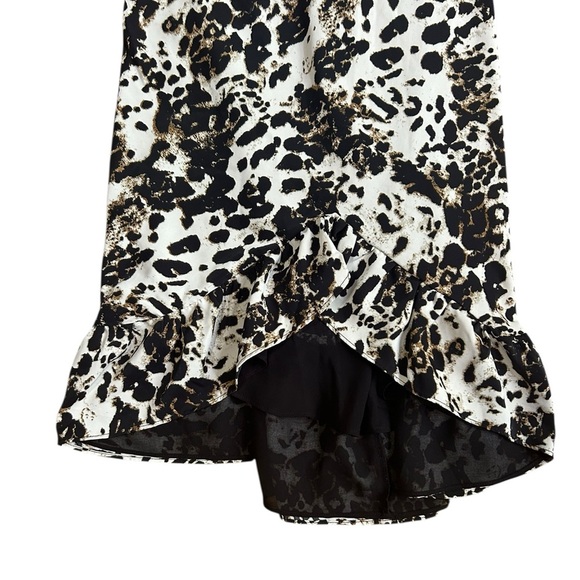 Betsey Johnson Womens Brown Animal Print Polyester Midi Dress Size 2 - Picture 5 of 13